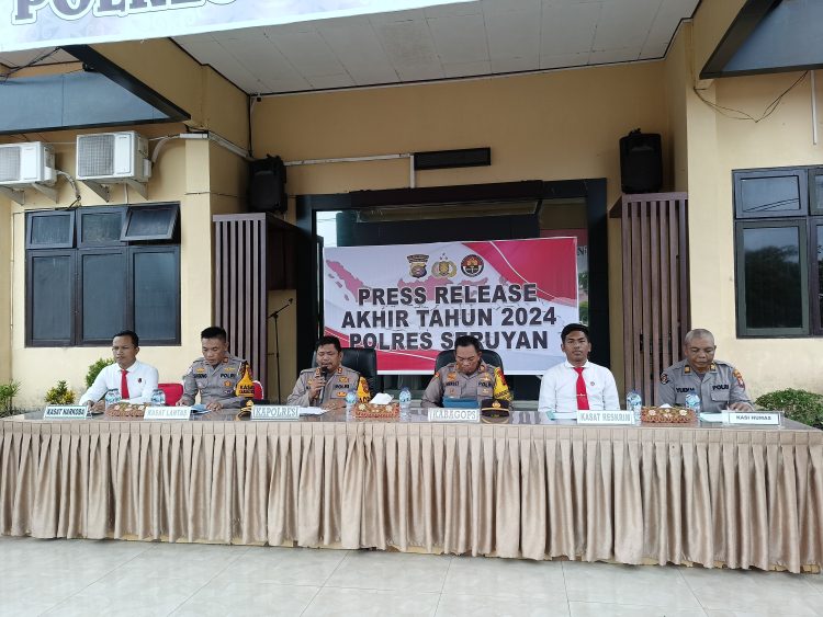 Polres Seruyan Berhasil Ungkap Ratusan Kasus Selama Tahun 2024