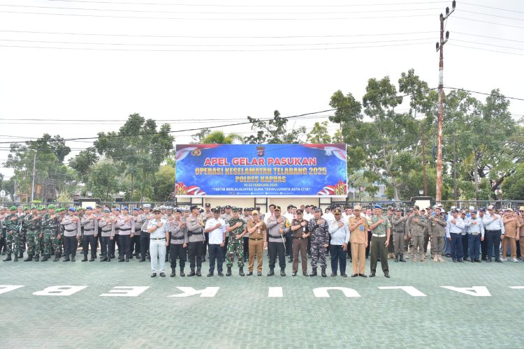 Sekda Kapuas Hadiri Apel Gelar Pasukan Keselamatan Telabang Jelang Idul Fitri 1446 H