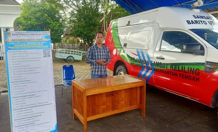 Pos Layanan Pajak PKB BBNKB di Pasar Wadai Ramadhan Mudahkan Warga Barut Bayar Pajak