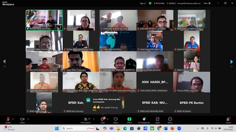 BPBD Prov. Kalteng Gelar Rapat Secara Daring