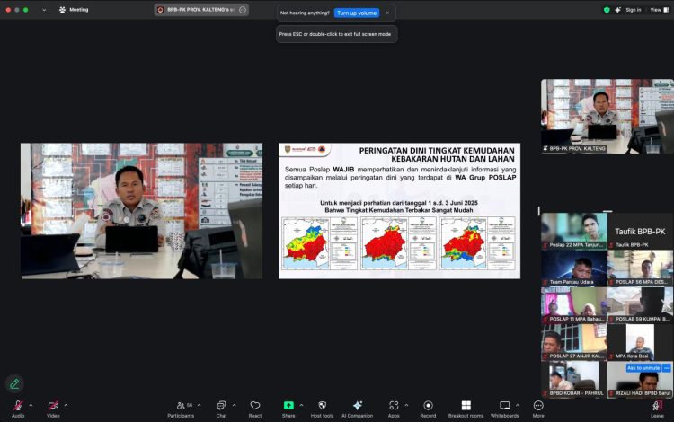 BPBD Prov.Kalteng Gelar Evaluasi Bahas Strategi Satgas Pengendali Karhutla Hadapi Puncak Kemarau