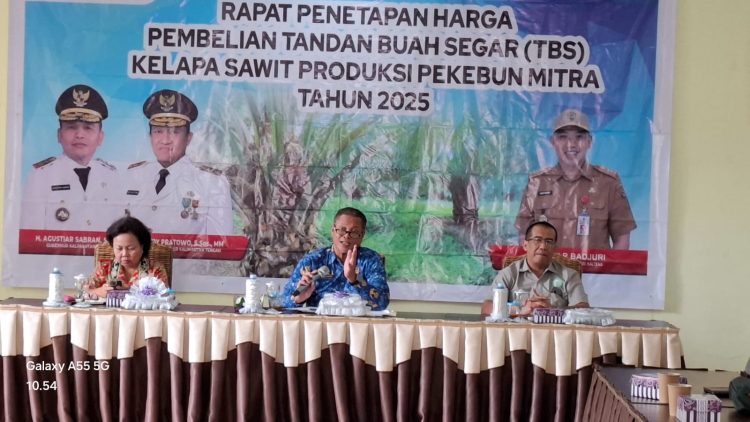 Dinas Perkebunan Prov.Kalteng Gelar Penetapan harga TBS Periode 1 Bulan Juli 2025, Naik di Angka Rp3.166,20