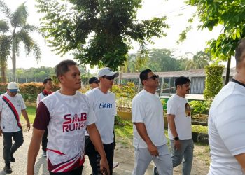 Karutan Kapuas Ikuti Jalan Sehat di Kanwil Ditjenpas Kalteng