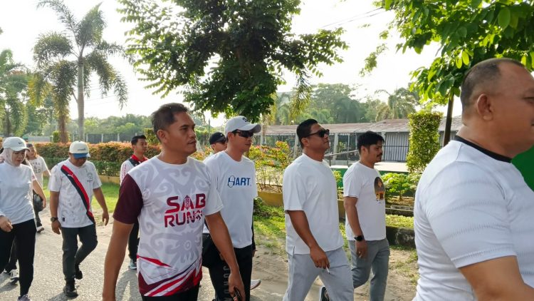 Karutan Kapuas Ikuti Jalan Sehat di Kanwil Ditjenpas Kalteng