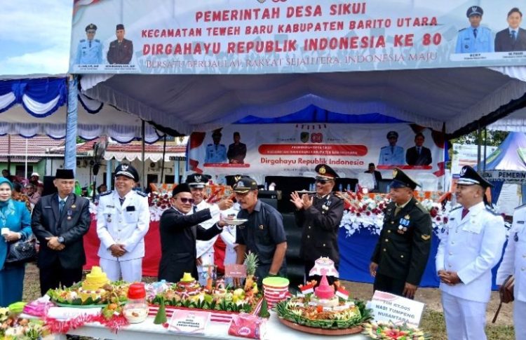 DPRD Barut Hadiri Upacara HUT ke-80 RI di Desa Sikui, Momen Kebangsaan yang Penuh Hikmat