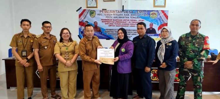 Bantuan Siswa Berprestasi di Berikan Kepada Siswa Yang Bersekolah di Desa Lemo I