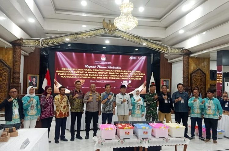 Pemkab Barut Bersama KPU Barut Gelar Rapat Pleno Terbuka Rekapitulasi Hasil PSU Pilkada 2024