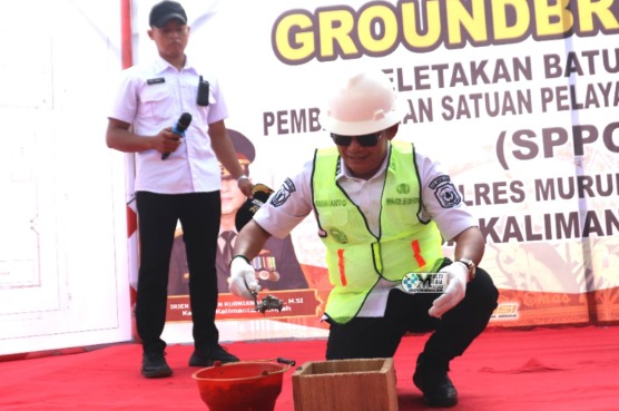 Peletakkan Batu Pertama Pembangunan Dapur SPPG Polres Murung Raya