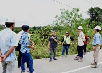 Dinas PUPR Barut Tangani Kerusakan Jalan Kabupaten Simpang Jalan Negara KM 34 Menuju Benangin