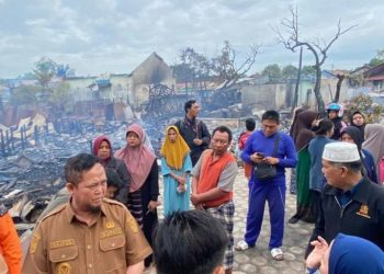 Bupati Katingan Saiful, Tinjau Lokasi Pasca Kebakaran