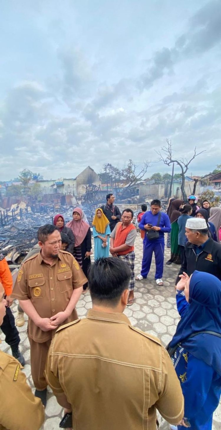 Bupati Katingan Saiful, Tinjau Lokasi Pasca Kebakaran