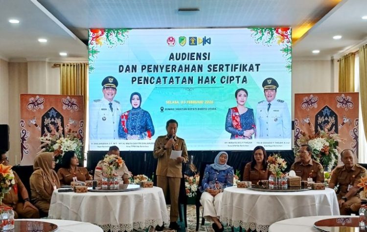 Sekda Barut Sampaikan Kreativitas Merupakan Tulang Punggung Ekonomi dengan Sertifikat HAKI