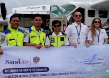 Resmi,Kemenhub Subsidi Penerbangan Perdana Susi Air Rute Palangka Raya-Muara Teweh