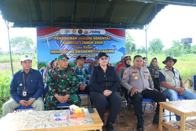 Pemkab Kapuas Hadiri Kegiatan Penanaman Jagung Serentak Kuartal I Tahun 2026 Oleh Kepolisian Resor Kapuas