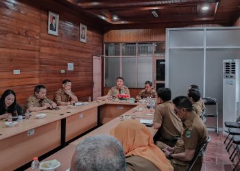 Sekda Kapuas Pimpin Rapat Koordinasi Penataan Bangunan Dan Relokasi Pedagang Pasar Kawasan Jalan Jenderal Sudirman dan Jalan Kartini