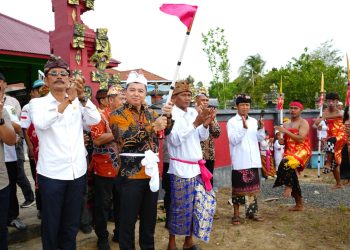Wabup Kapuas Hadiri Acara Pelepasan Pawai Ogoh Ogoh, Sambut Tahun Baru Saka 1948 di Kecamatan Tamban Catur