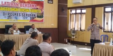Antisipasi Karhutla, Polres Seruyan Gelar Latihan Bersama