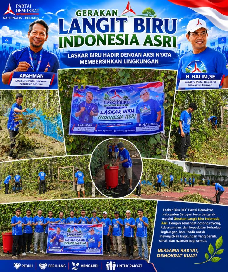 Gerakan Langit Biru Indonesia Asri: Laskar Biru Hadir dengan Aksi Nyata Membersihkan Lingkungan