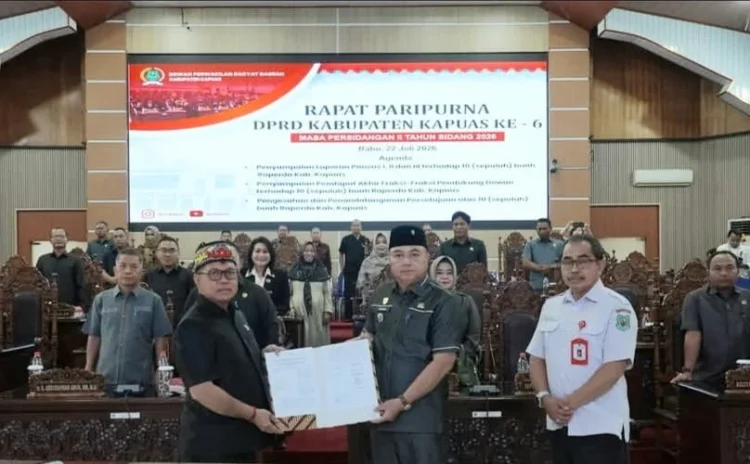 Dewan Kapuas Setujui Sembilan Raperda Pada Rapur ke 6 Masa Persidangan Ke II Tahun 2026
