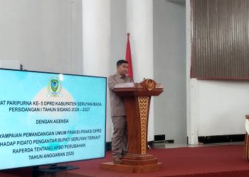 Pendapatan, Belanja hingga Pembiayaan Turun, Fraksi Gerindra-PKS Beri Catatan untuk APBD Perubahan Seruyan